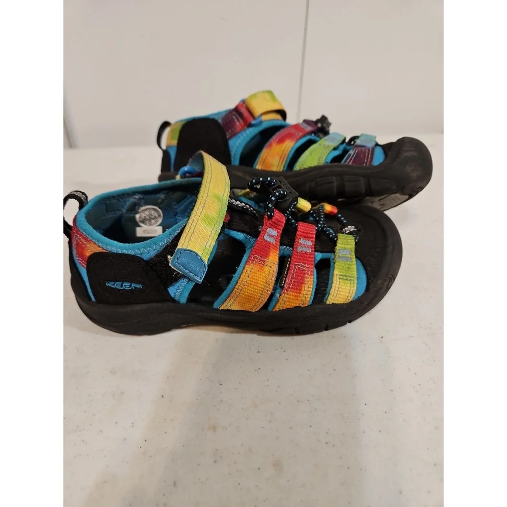 KEEN Newport H2 Tie Dye Rainbow Sandals for Kids Size 11 Washable Sandals